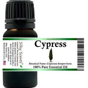 Silky Scents Cypress Essential Oil (Cupressus Sempervirens. Also known as Mediterranean Cypress or Italian Cypress) 100% Pure and Natural