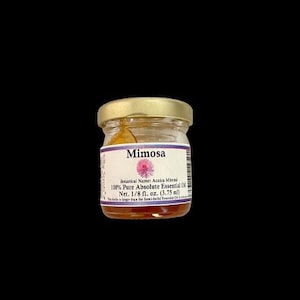 Mimosa Absolute Essential Oil (Acaca Mearnsii - Acacia Mearnsii) (SEMI-SOLID) 100% Pure and Natural *Comes in a Jar) - 1/4 ounce