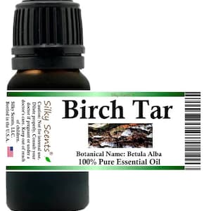 Silky Scents Birch Tar Essential Oil (Betula Alba) 100% Pure and Natural