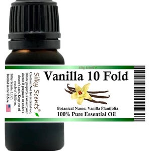 Silky Scents Vanilla 10 Fold Essential Oil (Vanilla Planifolia) 100% Pure