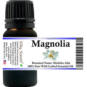 Silky Scents Magnolia Wild Crafted (White Champa Flower) Essential Oil (Michelia Alba) 100% Pure and Natural