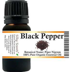 Silky Scents Black Pepper Organic Essential Oil (Piper Nigrum) 100% Pure and Natural