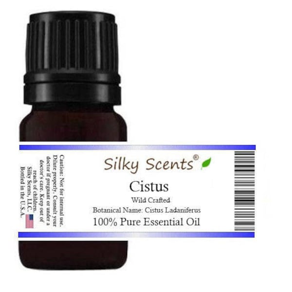 Cistus Wild Crafted Essential Oil (Rock Rose, Labdanum) (Cistus Ladaniferus) 100% Pure and Natural **LIQUID**