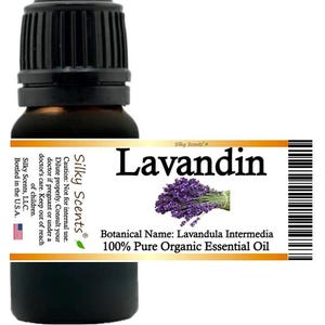 Silky Scents Lavandin Organic Essential Oil (Lavandula Hybrida) 100% Pure and Natural