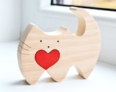 Hölzerne Liebe Katze - Puzzle Spielzeug - Wooden Puzzle Katze - pädagogisches Spielzeug - Kinder Geschenke - Tier puzzle