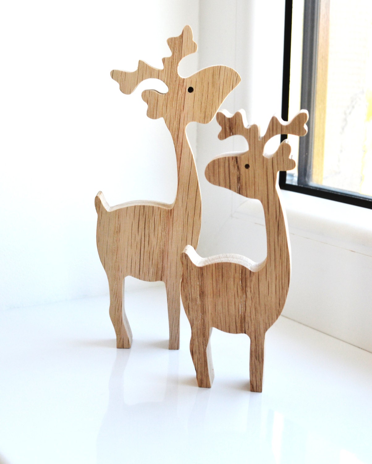 Christmas wooden deer home Decorations Winter Holiday Deer  Etsy
