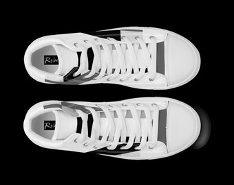 Rebel Eye High Top Canvas Sneakers: Handgemachte Mode Schuhe