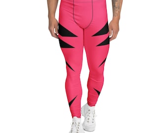 Hot Pink Thunder Herren-Leggings: Performance-Kompressions-Strumpfhose
