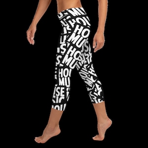 House Music Capri Leggings: Activewear Workout Pants