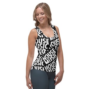 House Music Cut and Sew Sleeveless Shirt, DJ Tank Top, Rave Clothing, Music Festival Apparel, EDM Fashion
