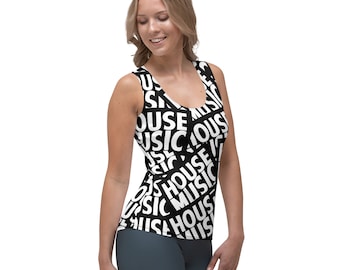 Ärmelloses Tank Top mit Musik Design: Rave EDM Bekleidung