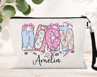 Personalized NICU Nurse Cosmetic Bag: Custom Makeup Pouch, Travel Toiletry Bag, Appreciation Gifts