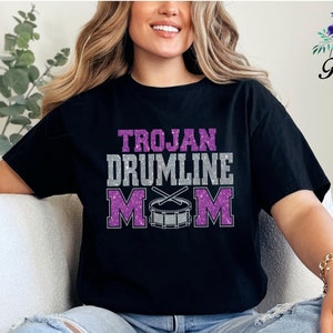 Drumline Mom Marching Band T-Shirt, Band Mom T-Shirt, Drumline Mom Tee, Band Mom Gift, High School Marching Band Shirt