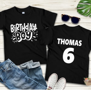 Birthday Boy Birthday Shirt, Birthday Shirt, Personalized with Name and Number, Birthday Shirts for Boys, Gifts for Kids