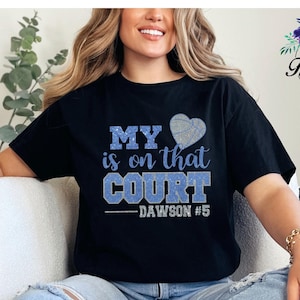 Personalized Glitter Basketball T-Shirt, Basketball Mom T-Shirt, Basketball Girlfriend T-Shirt, Bling Basketball Shirt, Gifts for Her