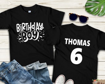 Personalized Birthday Boy Shirt for Kids, Custom Name and Age, Toddler and Youth Sizes