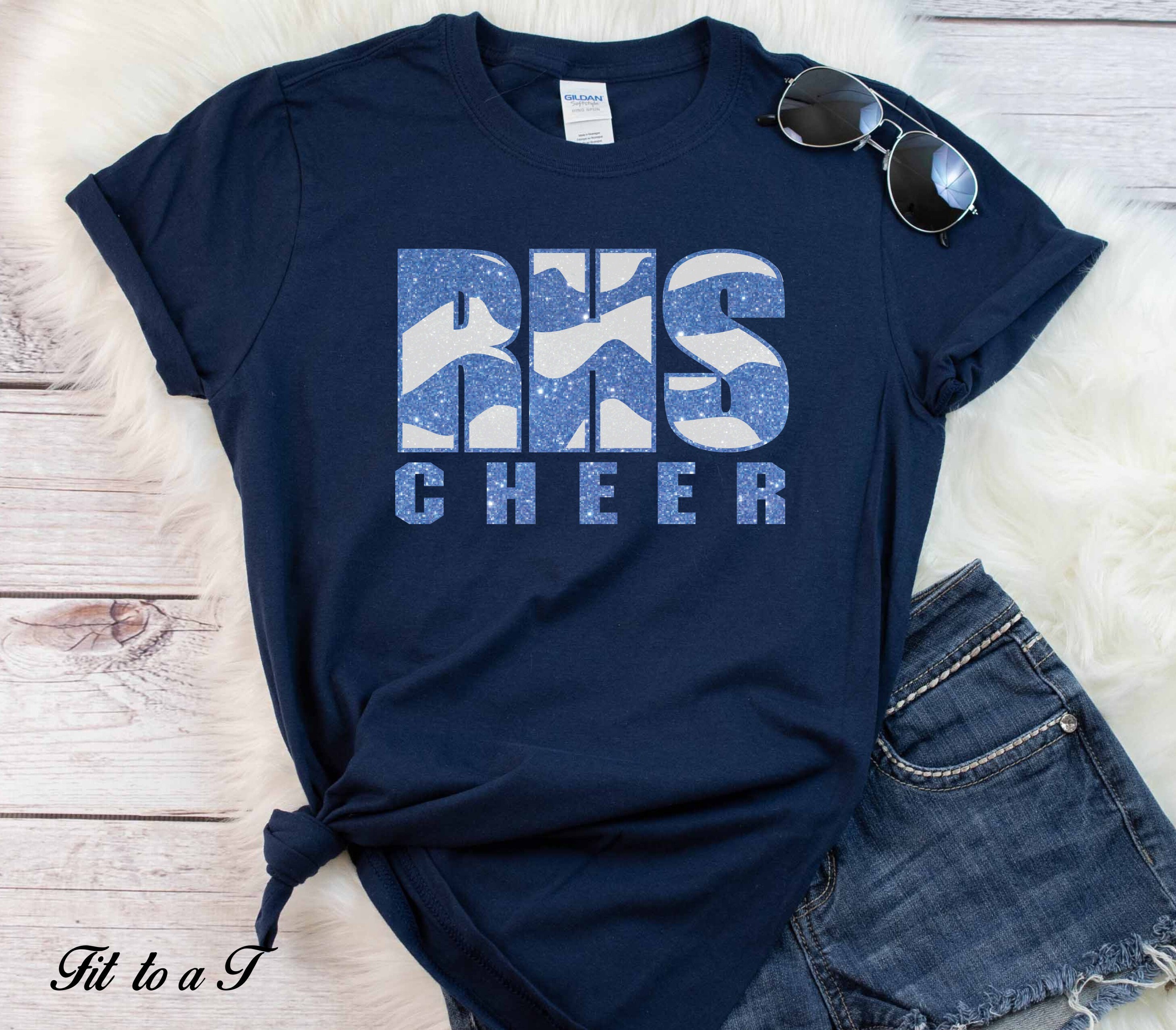 Glitter Cheer T-shirt Cheerleader T 