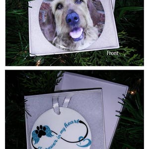 Pet Memorial Photo Ornament, Personalized Christmas Ornament, Pet Photo ...