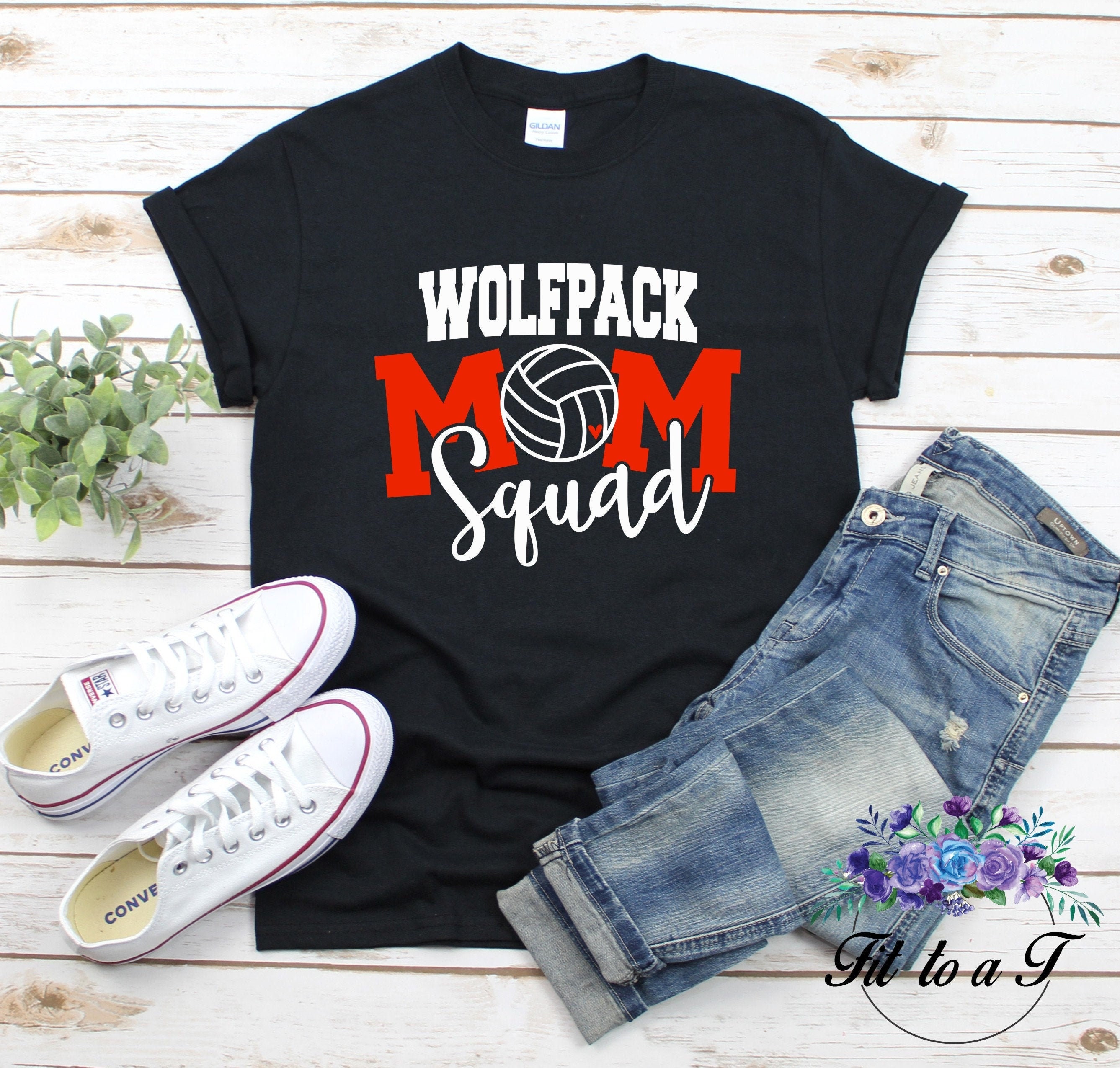 Volleyball Mom Squad Shirt Volleyball Mom TShirt Sports Mom Etsy