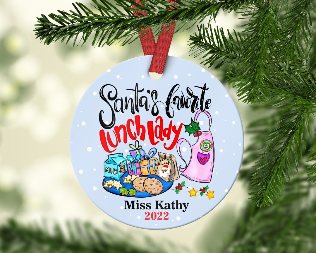 Lunch Lady Christmas Ornament 