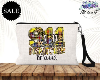 Personalized 911 Dispatcher Zipper Pouch, 911 Operator Gift, Appreciation Gifts, Telecommunicator Week Gift, EMS Gifts for Her