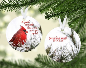 Memorial Christmas Ornament, Personalized Christmas Ornament, In Loving Memory Ornament, Remembrance Ornament