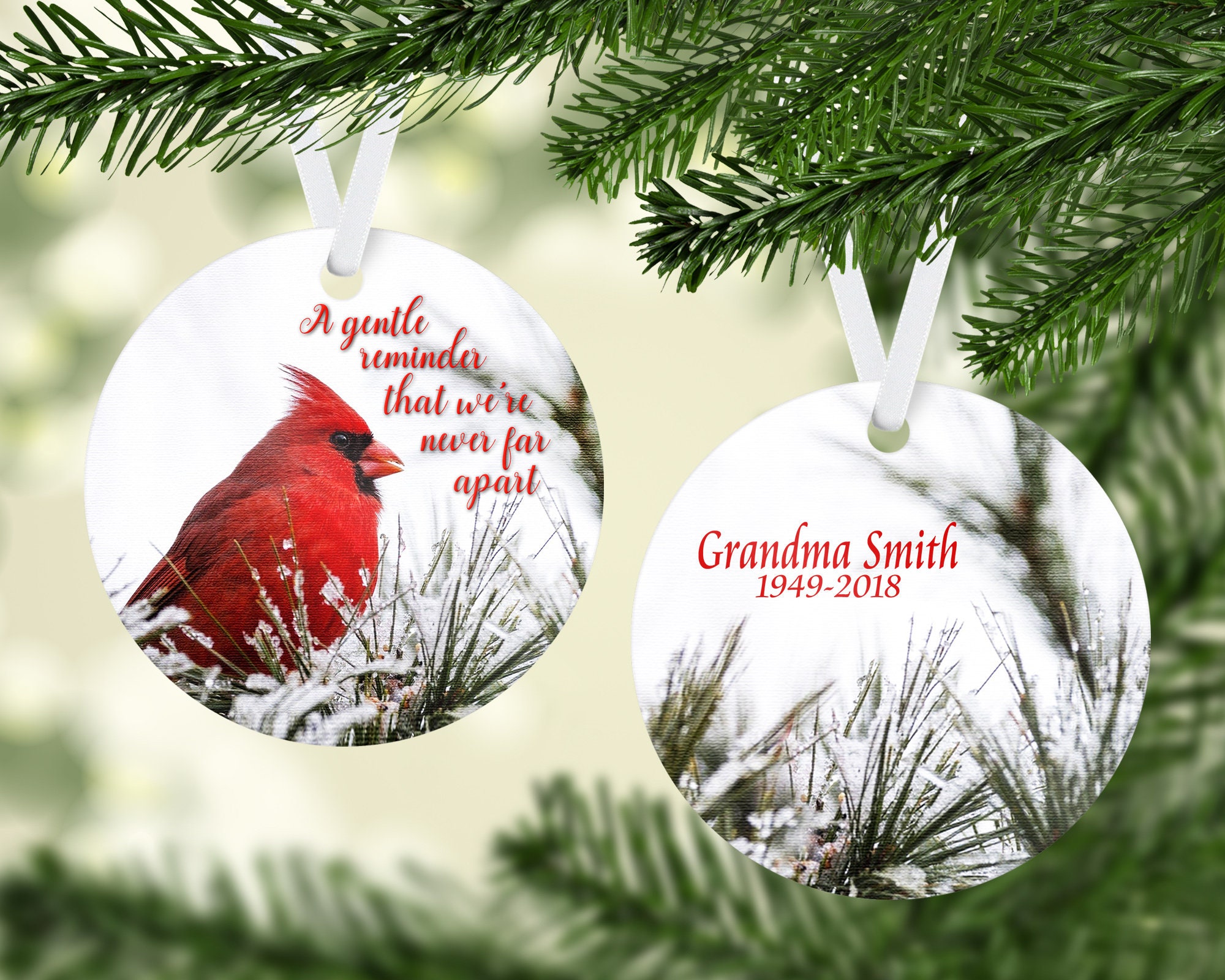 Memorial Christmas Ornament Personalized Christmas Ornament - Etsy