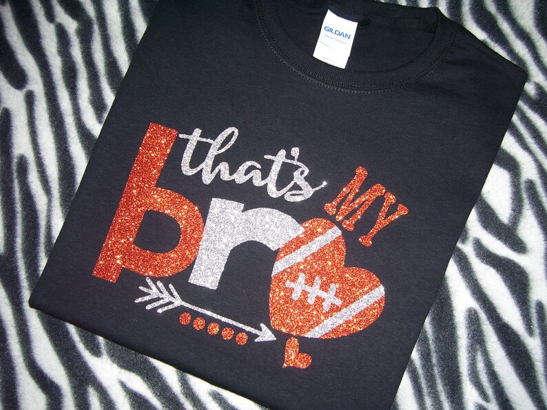 That's My Bro Glitter Football T-Shirt Football Sister | Etsy