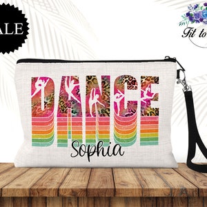 Personalized Dance Cosmetic Bag, Makeup Bag, Zipper Pouch, Dance Team Gift, Dance Instructor Gift,  Dance Recital Gift, Gifts for Her