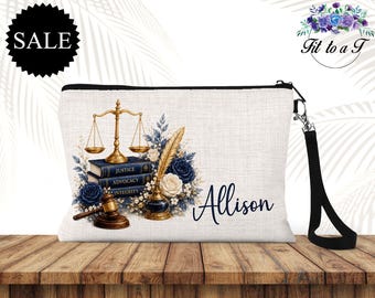 Neceser personalizado para abogadas: Regalos para abogadas, regalo de graduación de la facultad de derecho, neceser de maquillaje para asistente legal.