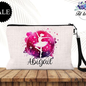 Personalized Dance Cosmetic Bag, Dance Recital Makeup Bag, Dance Team Gift, Ballet Dancer, Jazz Squad Gift, Travel Bag, Dance Teacher Gift