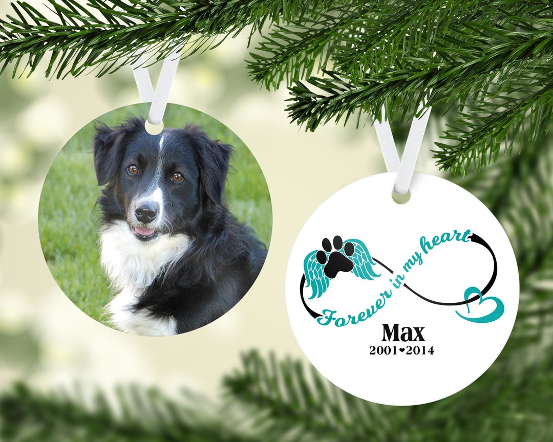 Pet Memorial Photo Ornament, Personalized Christmas Ornament, Pet Photo ...