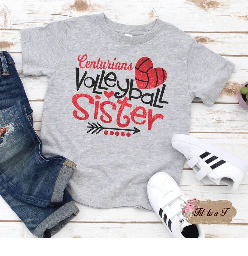 Volleyball Sister TShirt Volleyball Sister Glitter Shirt Etsy