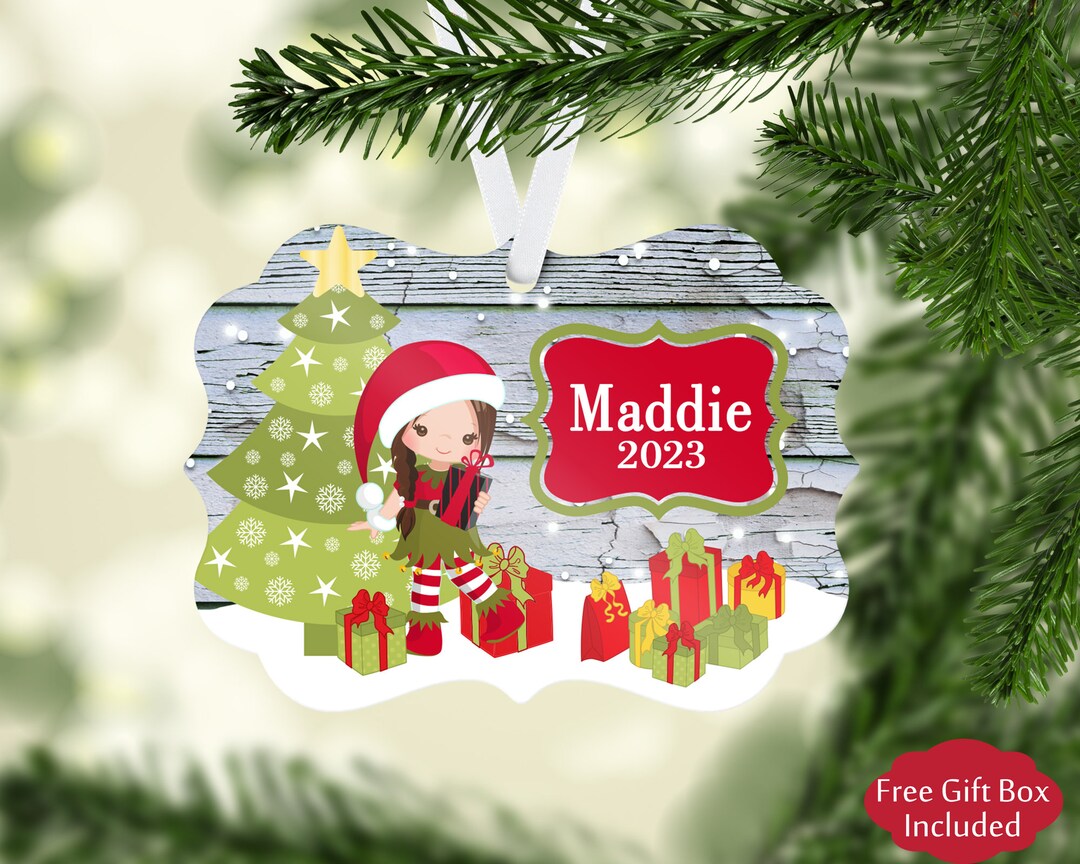 Personalized Kids Christmas Ornament, Ornaments for Girls, Family