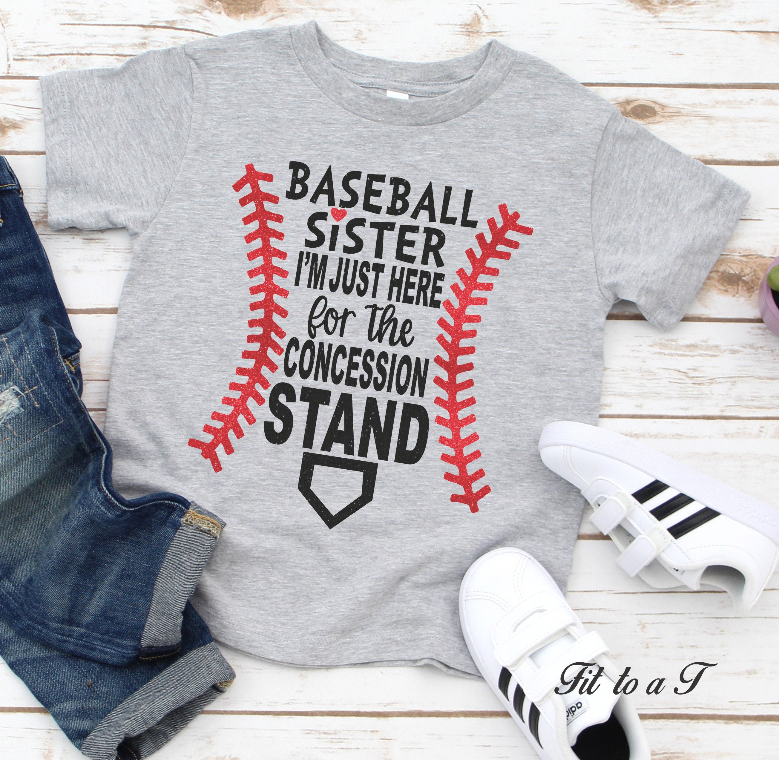 Baseball Sister Shirt I'm Just Here For The Concession Stand Baseball Sister Shirt I'm Just Here For The Concession Stand