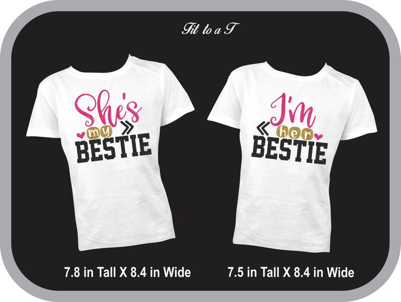Download Bestie Shirts She's My Bestie I'm Her Bestie Best | Etsy