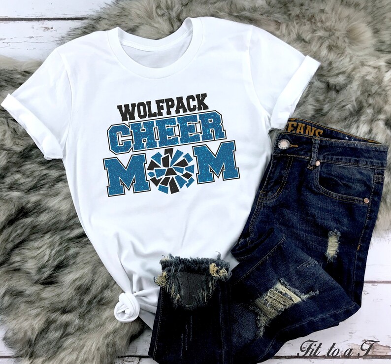 Cheer Mom Glitter Shirt Spirit Wear Cheer Mom Tshirt Cheer Etsy