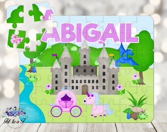 Personalized Fairytale Jigsaw Puzzle, Personalized Gifts for Kids, Personalized Birthday Gifts, Easter Basket Stuffers