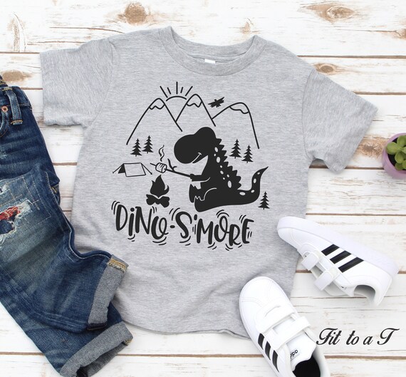 Dino S More Camping Shirt Kids Camping T Shirt Campfire Etsy