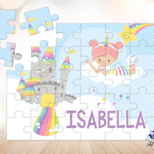 Personalized Unicorn Fairy Jigsaw Puzzle, Educational Toys, Birthday Gift Ideas, Unicorn Lover Gift, Name Puzzle, Gifts for Kids