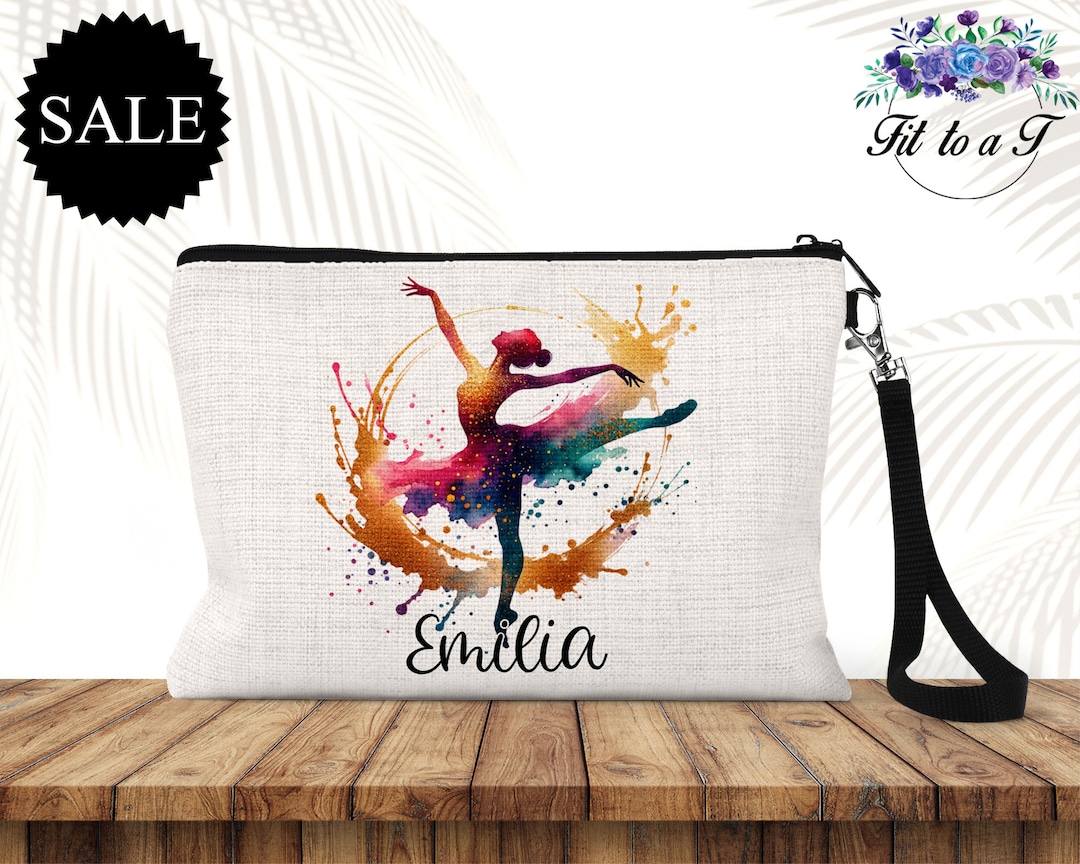 Personalized Dance Cosmetic Bag, Dance Makeup Bag, Dance Team Gift