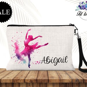 Personalized Dance Cosmetic Bag, Dance Recital Makeup Bag, Dance Team Gift, Ballet Dancer, Jazz Squad Gift, Travel Bag, Dance Teacher