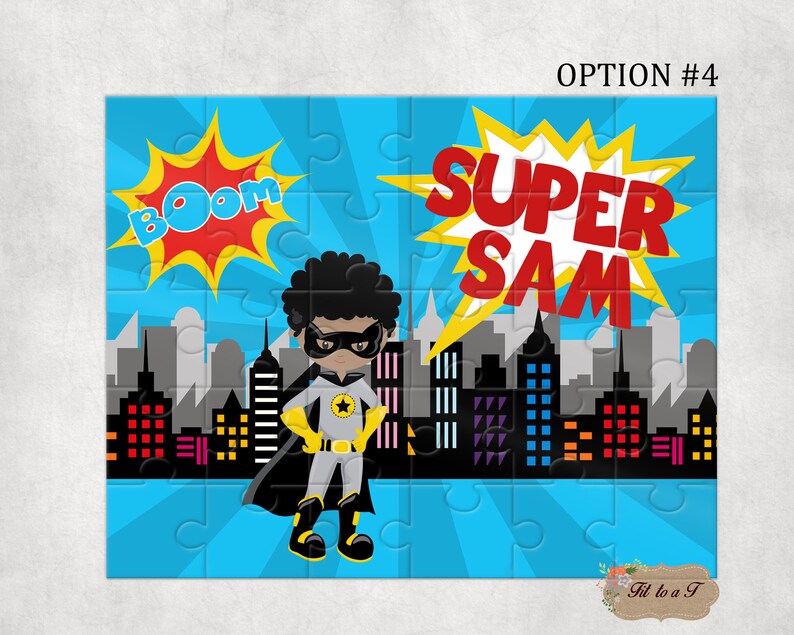 Personalized Superhero Jigsaw Puzzle, Gifts for Kids, Birthday Gift Ideas, Puzzles for Boys, Learning Toys, Stocking Stuffers, Keepsake image 4