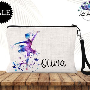 Personalized Dance Cosmetic Bag, Makeup Bag, Dance Accessory Bag, Dance Team Gifts, Gift for Ballet Dancer, Dance Lover Gift, Gifts for Her