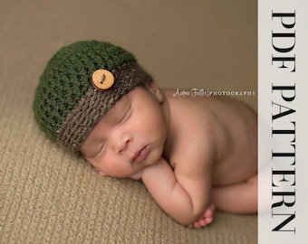 CROCHET PATTERN Baby Boy Hat, Baby Hat Crochet Pattern