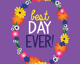 Best Day Ever! • Digital Print • Tangled Princess Rapunzel Birthday • 16X20