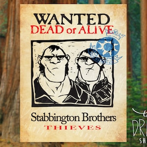 Tangled Stabbington Brothers Wanted Dead or Alive Printables • Digital Download • PDF • 8.5X11