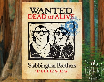 Tangled Stabbington Brothers Wanted Dead or Alive Printables • Digital Download • PDF • 8.5X11