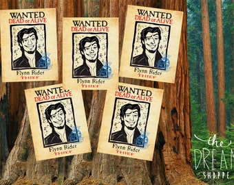 Tangled Flynn Rider Wanted Dead or Alive Printables • Digital Download • PDF • 8.5X11