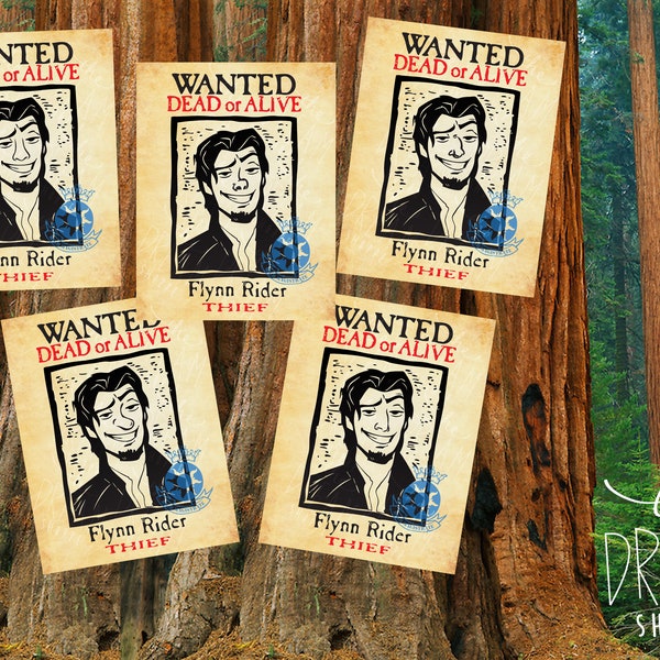 Tangled Flynn Rider Wanted Dead or Alive Printables • Digital Download • PDF • 8.5X11